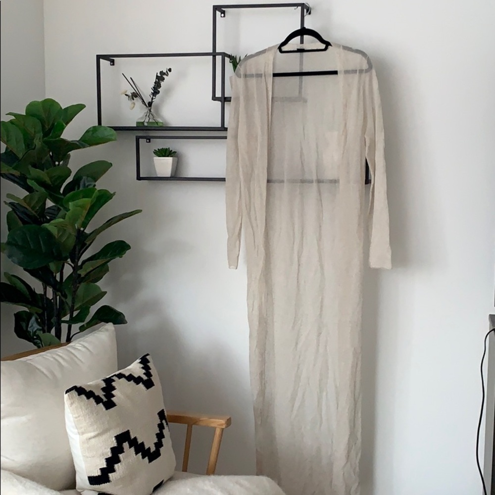 Long draped coverup